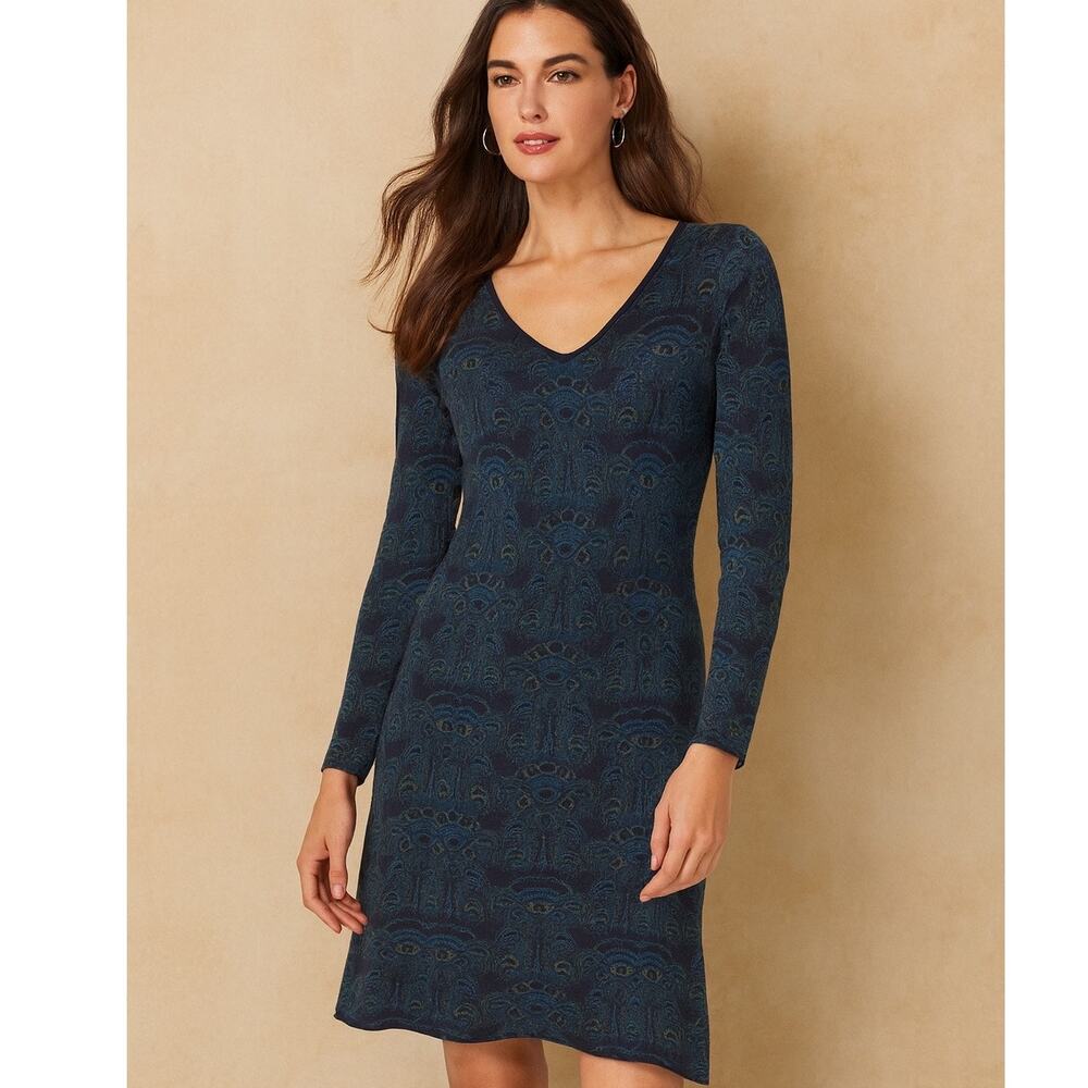 Peruvian Connection Kashmiri Pima Cotton Paisley Dress